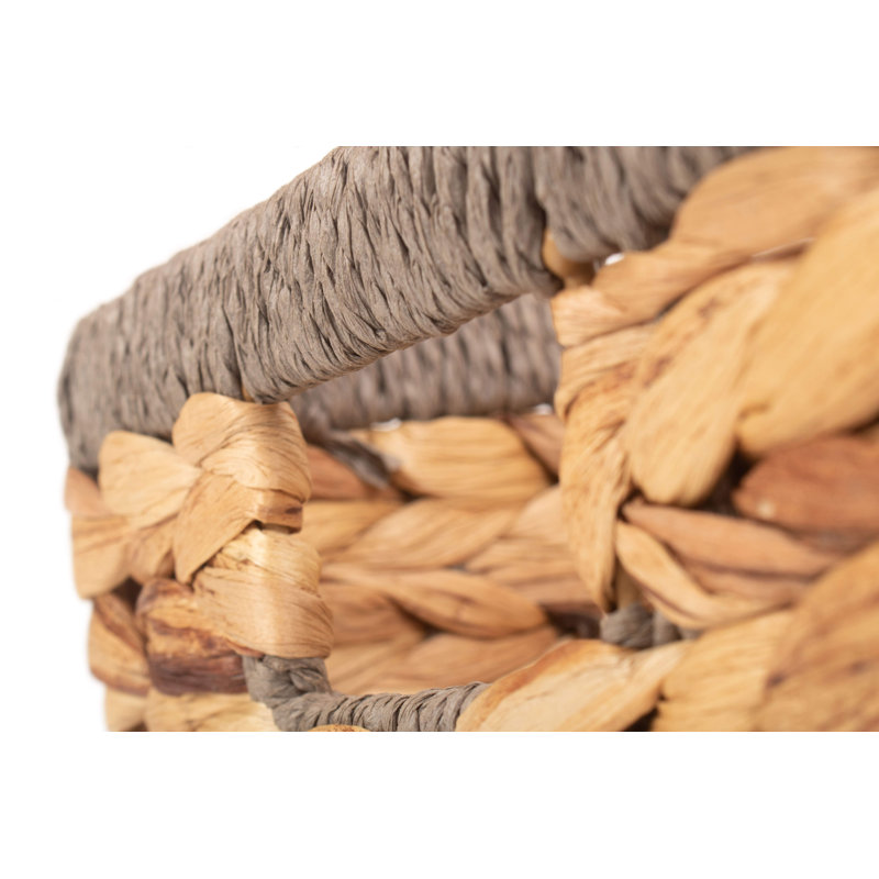 Shallow Water Hyacinth Storage Basket, 24cm W x 37cm D
