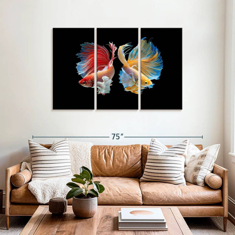 Betta Fish In Sync, 36" H x 57" W