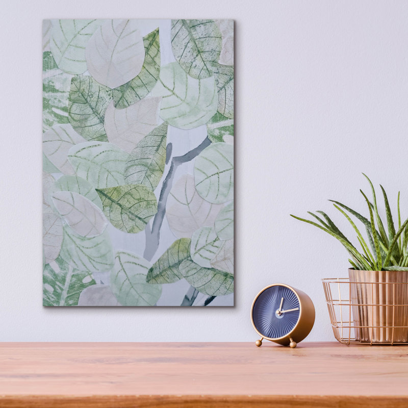  «Aspen Spring Leaves 3» par Coco Good, art mural en verre, 12 po x 16 po