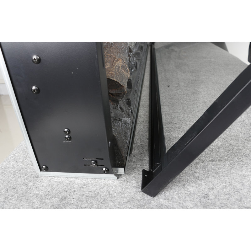 Foyer électrique 44 pouces pour encastré au mur, télécommande, flamme, chauffage 1400W, 5000 / H, 50000 heures de chauffage à DEL avec source de chaleur 44 ", chaleur, 11 réglages de température, économie d'énergie