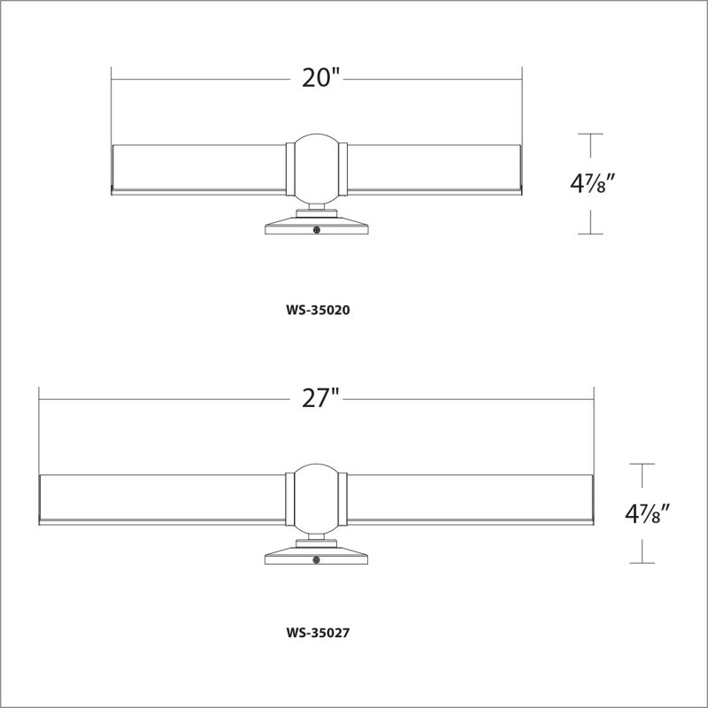 Cambra 2 - Light LED Vanity Light, 17, Brushed Nickel