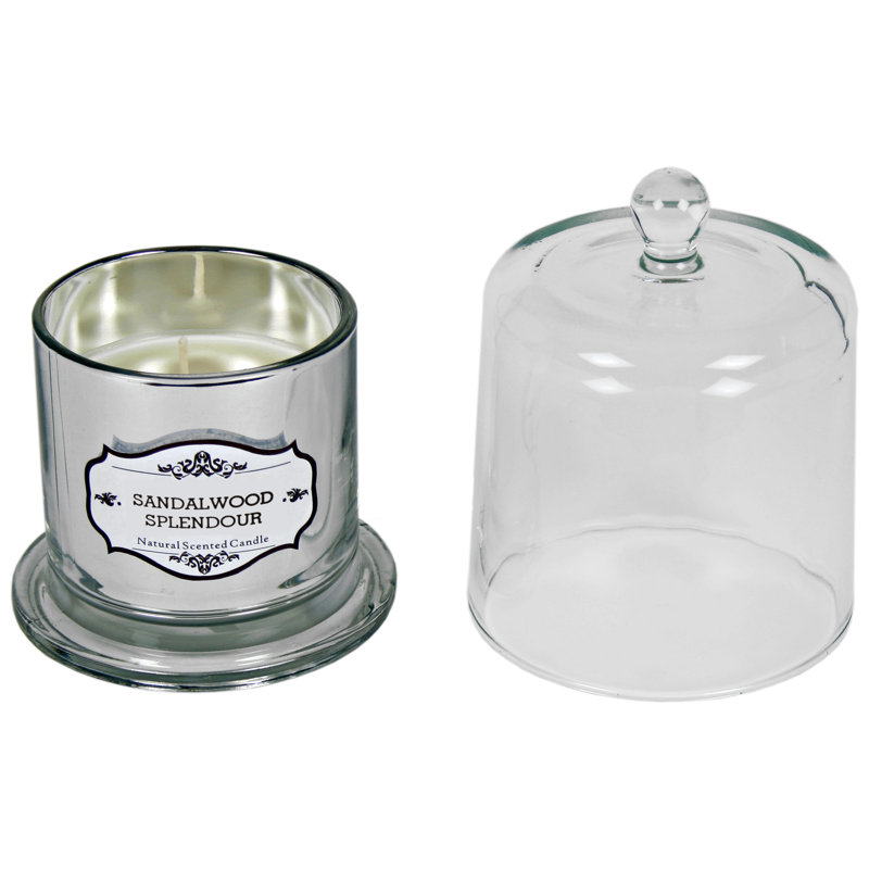 Sandalwood Splendour Scented Jar Candle with Glass Holder, 14.5" H x 10.5" W x 10.5" D