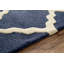 Tapis bleu marine en laine crocheté à la main Zarah-1488976193