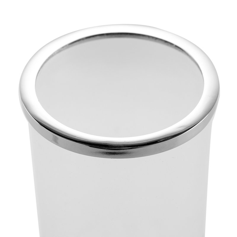 Porte-bougie Rexy Hurricane, pieds argentés minimalistes, verre transparent 16 po