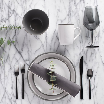 32 Piece Stoneware Dinnerware Set - Service for 8