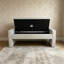 Nash 47" Upholstered Entryway Bench with Storage & Metal Base