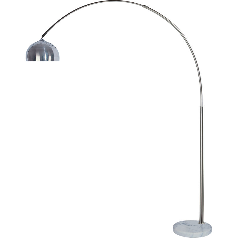 Funston 81'' Brush Steel Arched Floor Lamp