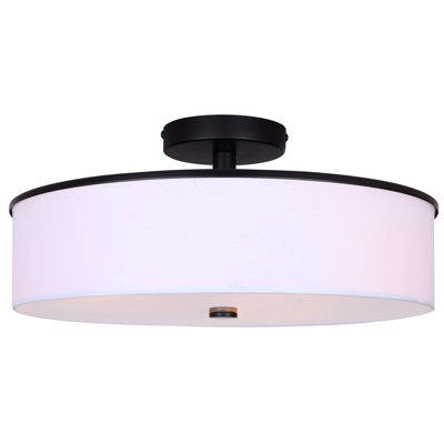 Quinnwood Poly-Blend Semi Flush Mount