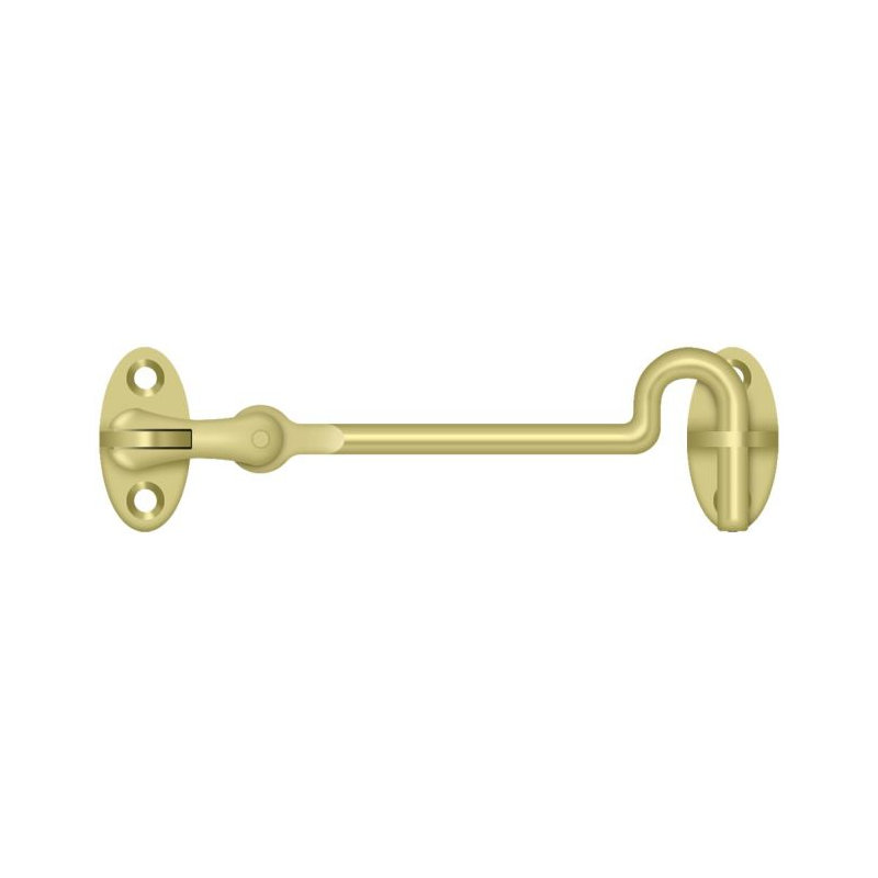 Crochets de cabine Deltana CHK4U3; 4 po; finition laiton brillant, Laiton poli