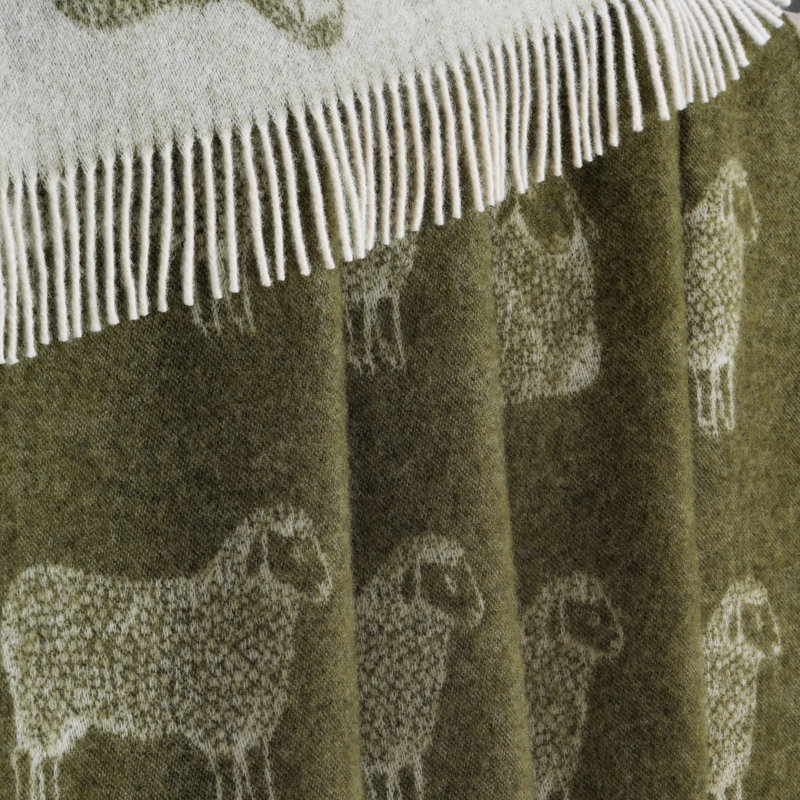 Sheep Hand Woven Throw Blanket