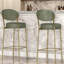 Keondric de 2 tabourets de bar avec cuir d'unité centrale, structure en métal et pieds-830734236