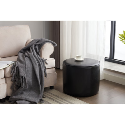 Amarlia Faux Leather Ottoman