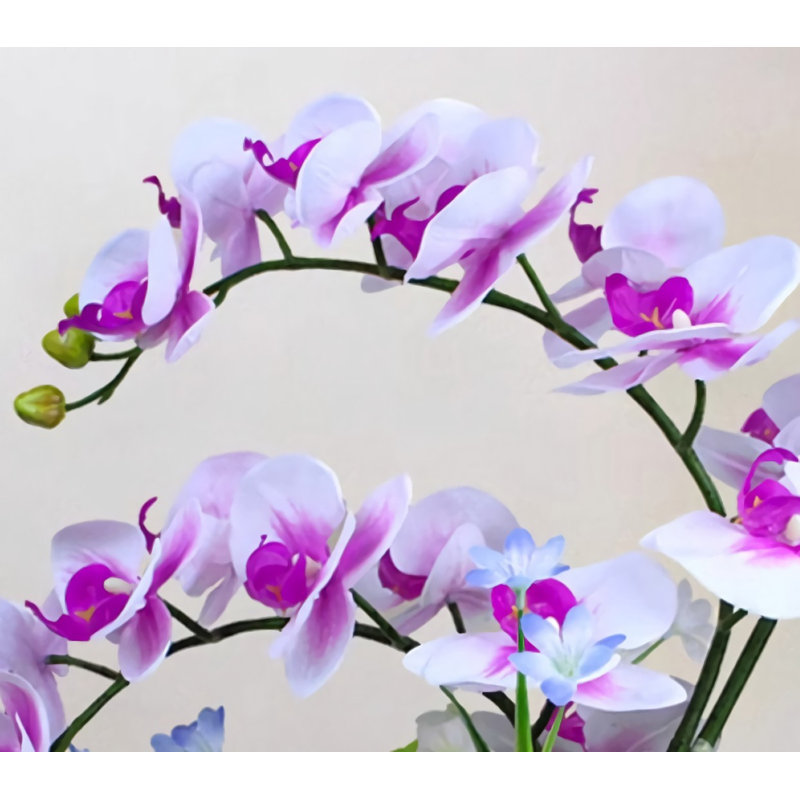 Décoration de fleurs simulées, Blanc/mauve