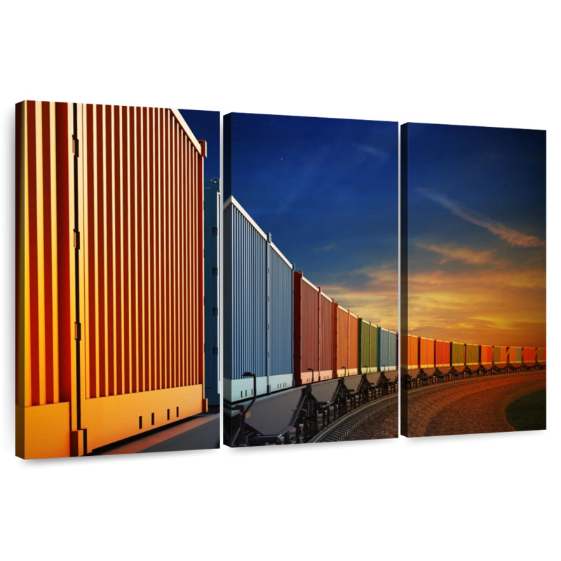 Mehar Freight Train Containers, 28" H x 45" W