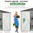 Outdoor Metal Shed Storage with Updated Frame Structure and Lockable Doors-101509807