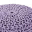 Pouf rond en coton Bordeaux, lavande-493731403