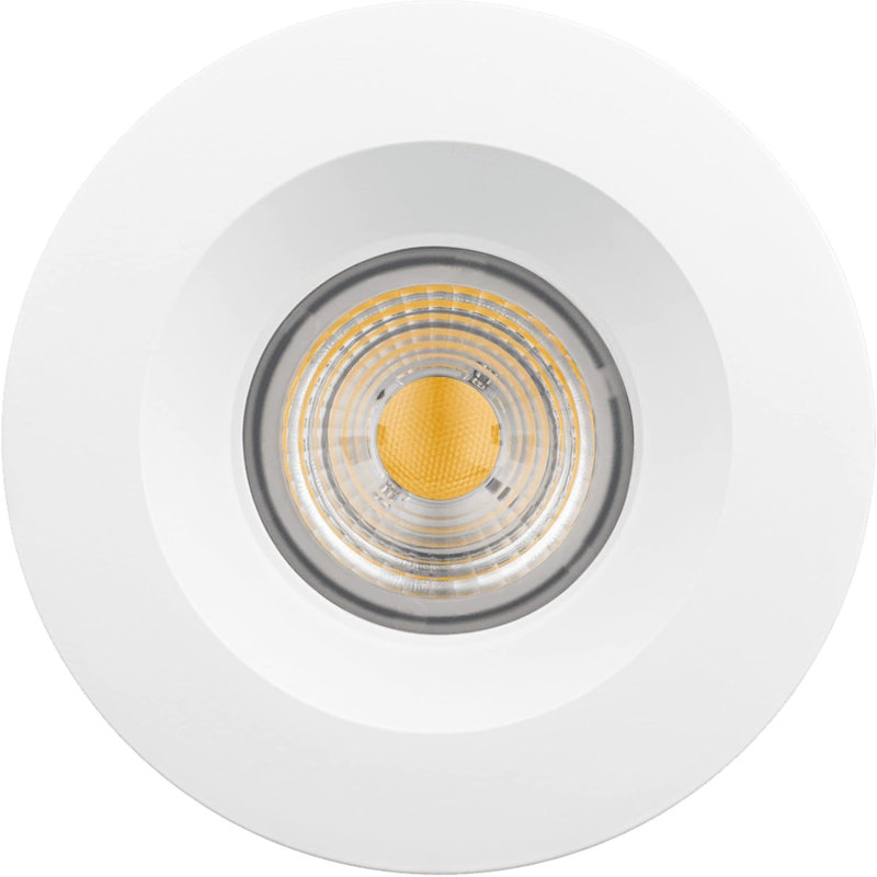 Éclairage encastré 4 po rond 15 W 15 W 1500 lumens neutre blanc 35 K, Blanc