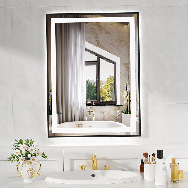 Éclairage avant et arrière à DEL 24 po x 36 po, 24 po x 32 po, Doré