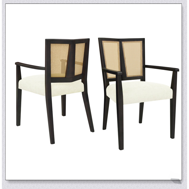 Ensemble de chaises de salle à manger à dossier moderne en rotin, confortable et durable pour une décoration intérieure élégante