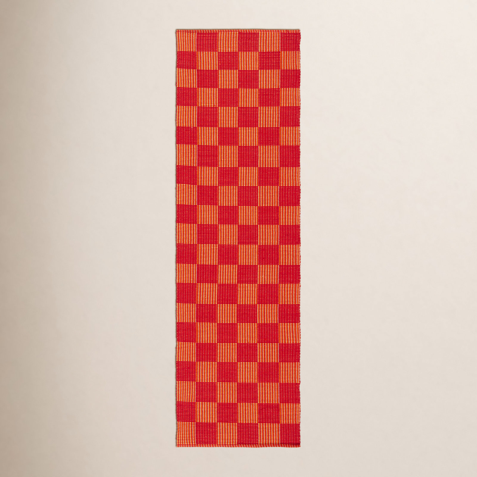 Della Power-Loomed Geometric Cotton Rug, Runner 2' 3" x 8'