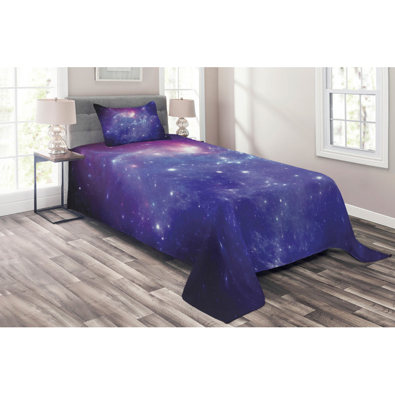 Polyester Coverlet, Twin Bedspread + 1 Sham