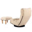 Lazy For's Relaxation - Fauteuil inclinable japonais avec design ergonomique, 3 sections de dossier réglables, siège à ressorts intégré, dossiers de conversation de balcon de couleur blanche et 14 appuis-tête, conception confortable