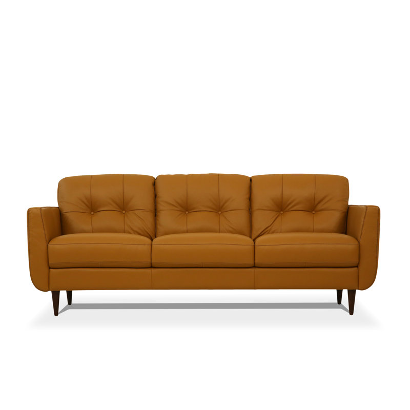 Radwan Camel Leather Sofa