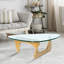 Table basse moderne en bois massif triangulaire pour cinéma maison, profondeur 50,95 po, largeur 31,85 po, hauteur 15,99 po, hauteur naturelle 50