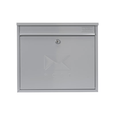 Elegance Wall Mounted Galvanised Steel Lockable Weatherproof Post Box - 36x31x10cm