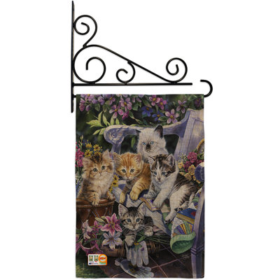 Purfect de jardinage 2 côtés en toile jute 19 x 13 po drapeau de jardin