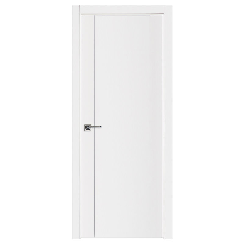 Glam G-Pro 003 Porte intérieure moderne en stratifié blanc doux pré-suspendu 18 po x 80 po, 18 po x 80 po, Blanc doux, Oui