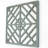 Contemporary Mirrored Wall Decor with Geometric Overlay on Top, Blue and Silver