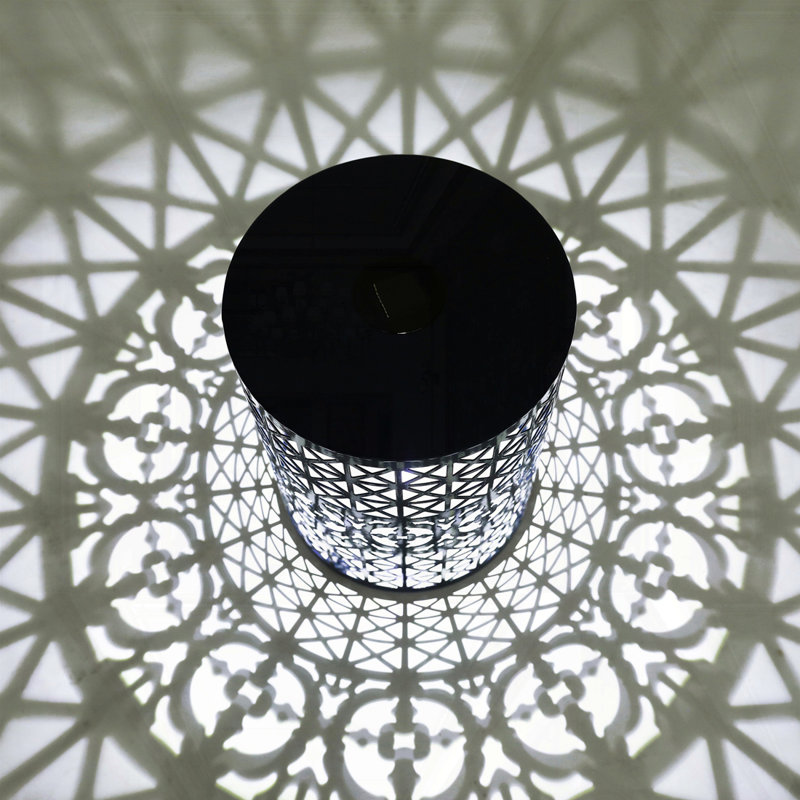 Table d'appoint avec lumière solaire intégrée, Bleu très foncé