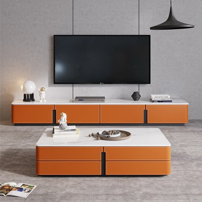 Meuble télé et table basse sur pied