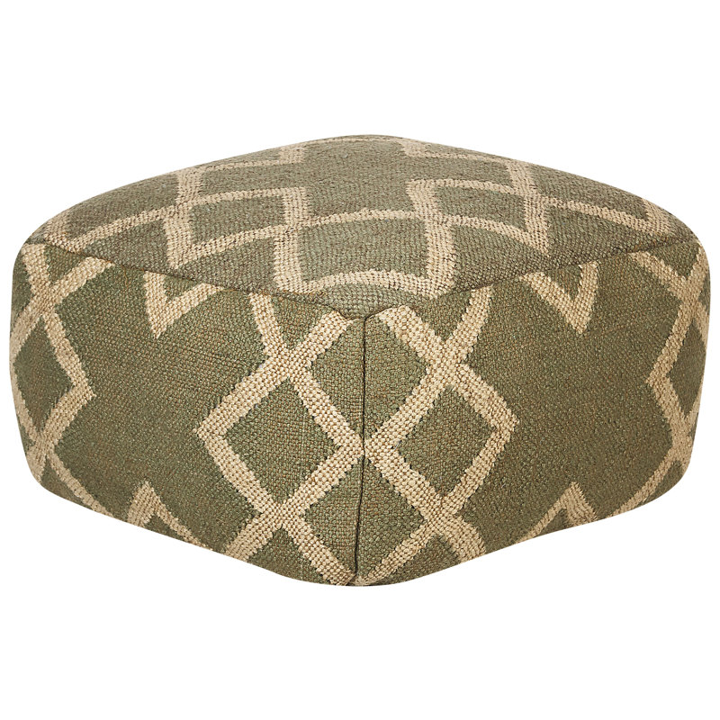 Linus 50cm Wide Square Geometric Pouffe Ottoman