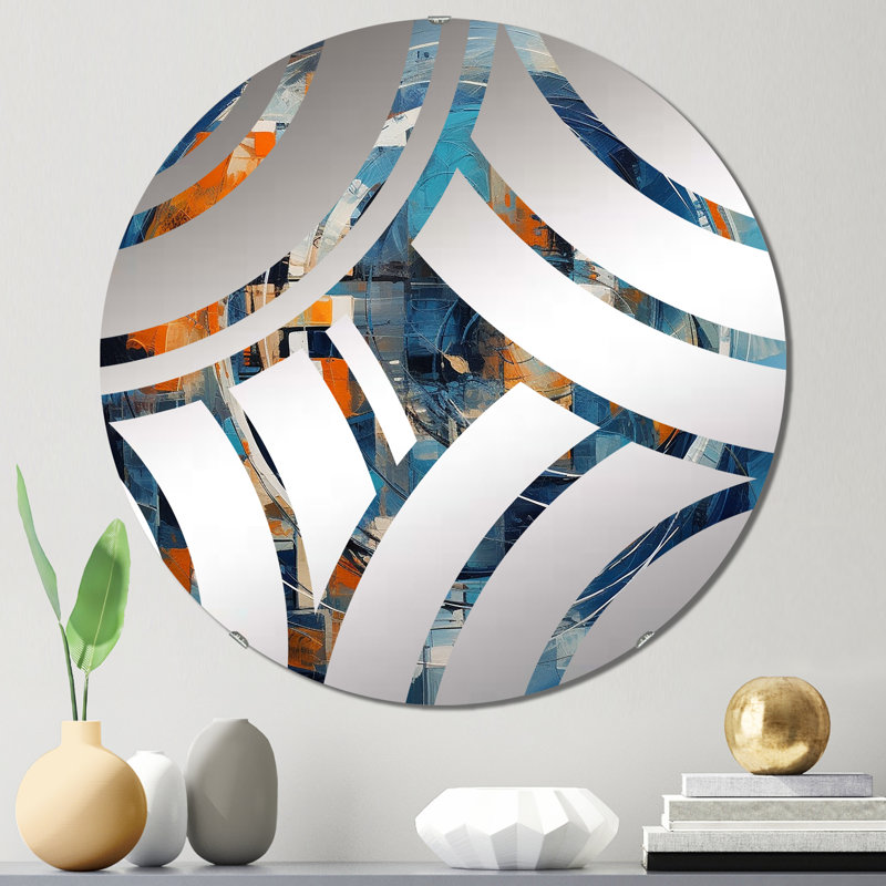 Breiah - Miroir décoratif Wave Center, 23,6 po x 23,6 po
