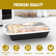 50 Pack 32oz Meal Prep Containers (100-Piece) - Easy-Open Lids Black - Reusable Leakproof Microwave/Freezer Safe