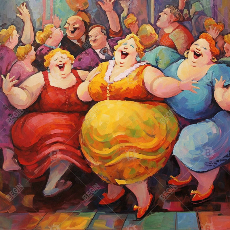 Live dance - 32"x32" art on canvas