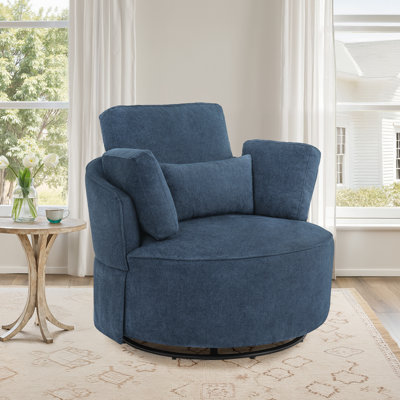 Noah 40"W Oversized Swivel Accent Chair