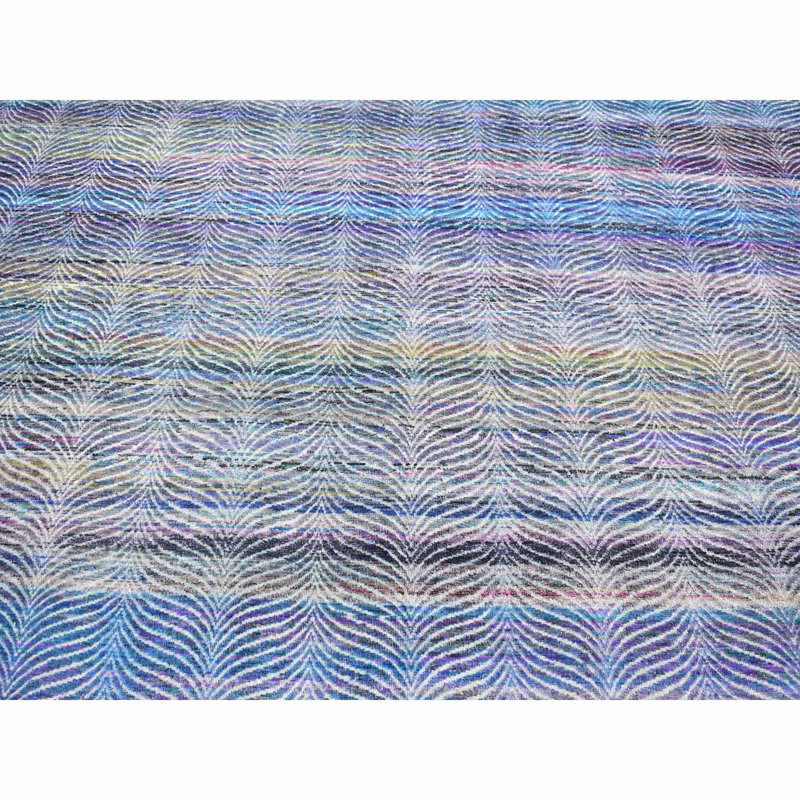 Tapis coloré en laine et en soie noué à la main 9 pi x 12 pi 2 po 67102DD543BD40F3BA7E38C4409D5F56