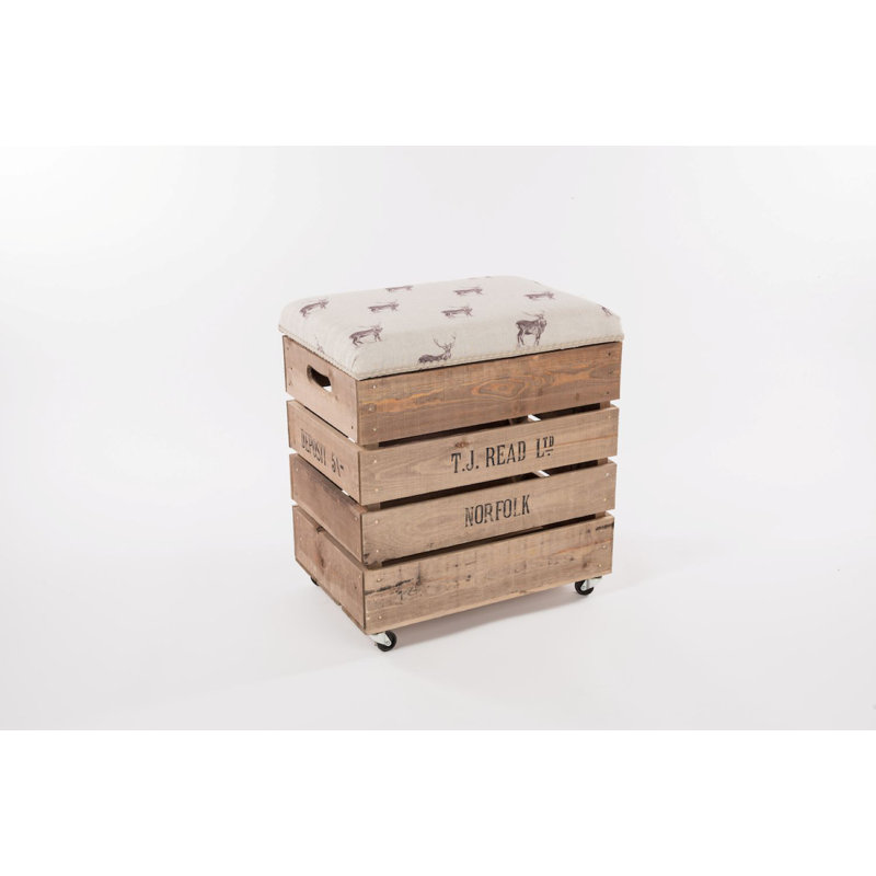 Cauley Upholstered Bar Stool with Solid Wood Frame, Natural Stag