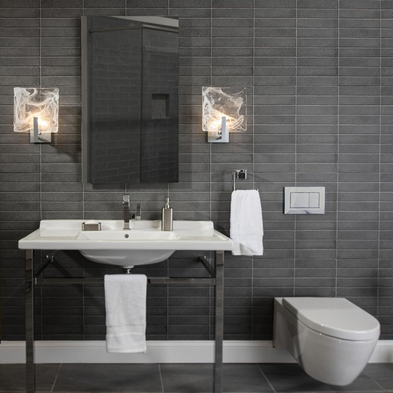 Arc 10" W 1 - Light Bath Sconce, Vintage Platinum