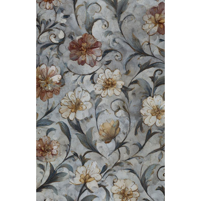 Floral Wallpaper Vintage Elegant Decorative Mural