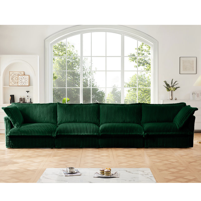 4 canapé très profond, velours côtelé avec housse amovible, salon confortable, décoration de maison amovible