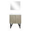 Meuble-lavabo rustique de l 30 po x P 20 po avec comptoir en marbre et miroir - fermeture en douceur, fabrication de matériaux, options de rangement abondantes disponibles et revêtement à finition grattée de 28 po, beaucoup d'espace