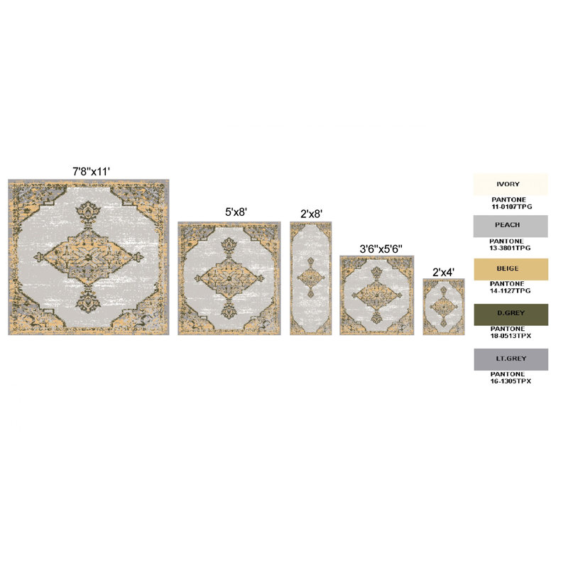 Moroccan Indoor Rug, Rectangle 2' x 4'