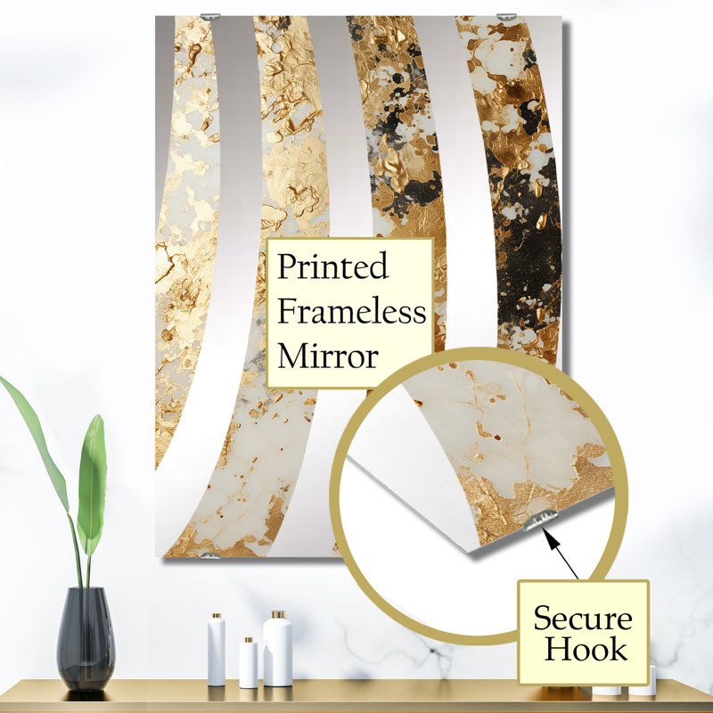 Miroir mural Pattillo - Champagne MIR137320, 40 po x 30 po