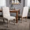 Luxueux ensemble de 2 chaises capitonnées à boutons, alliant confort et style contemporain avec pieds en bois patiné