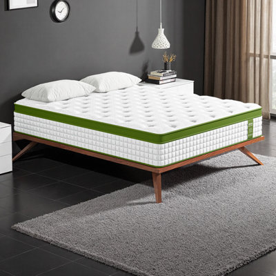 14 Inch King Size Hybrid Mattress with Gel Memory Foam & Pocket Springs for Pressure Relief, Motion Isolation | CertiPUR-US Certified | Made in USA