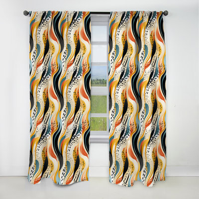 Amaia - Abstract Geometric Blackout Curtain - 1 Panels